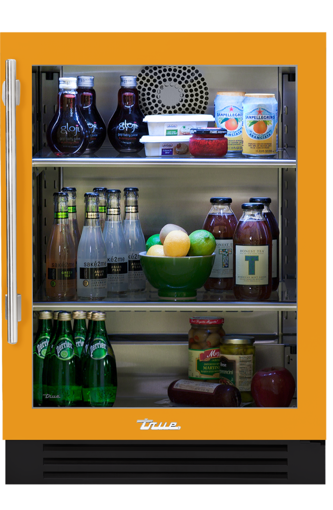 24" Undercounter refrigerator in saffron