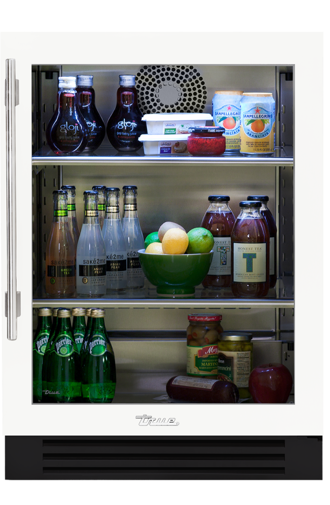 24" Undercounter refrigerator in matte white