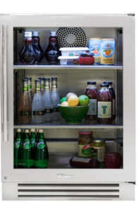 24" Undercounter Refrigerator in Stainless Glass