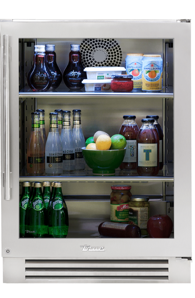 24" Undercounter Refrigerator in Stainless Glass