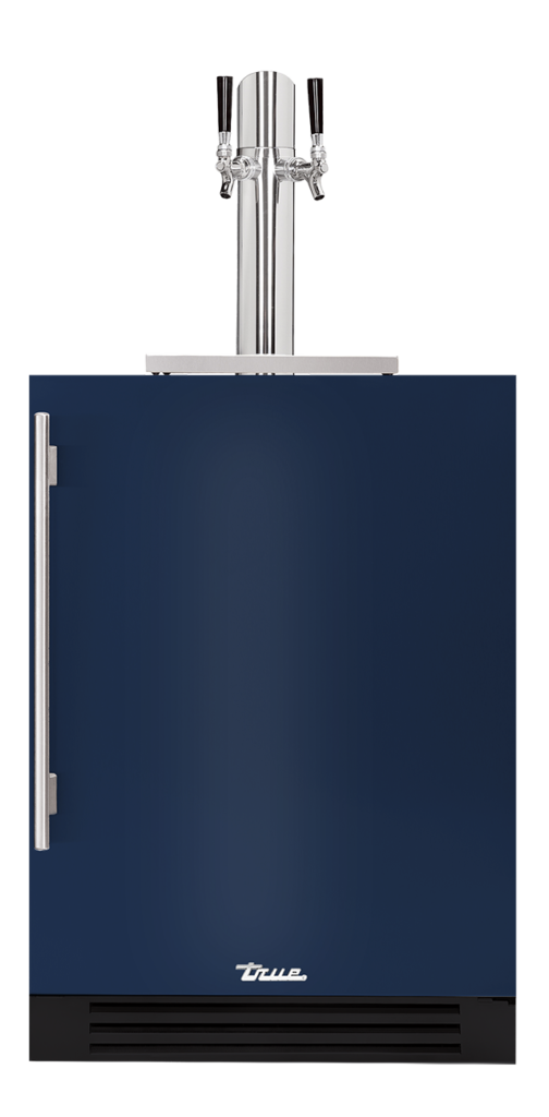 24" Dual Tap Beverage Dispenser in cobalt