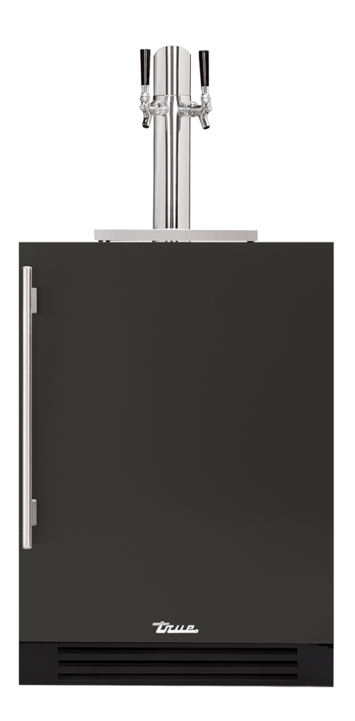 24" Dual Tap Beverage Dispenser in matte black